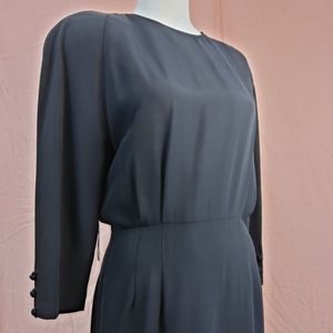 Vtg Katie Mfg Black Dress